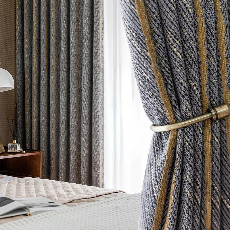 Nordic Style Retro Light Luxury Fishbone Gray Curtains Shading Simple Living Room Bedroom High-end Villa Curtain Cloth Lxj
Nordic Style Retro Light Luxury Fishbone Gray Curtains Shading Simple Living Room Bedroom High-end Villa Curtain Cloth Lxj