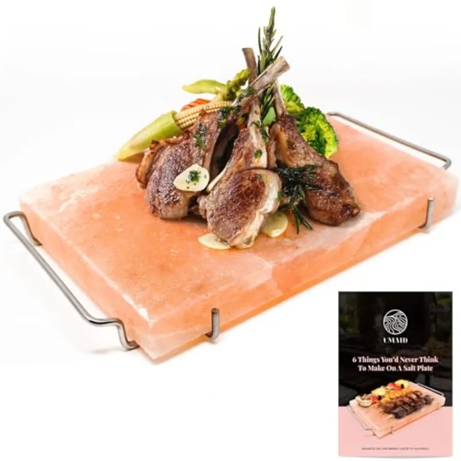 UMAID Himalayan Salt Block Cooking Plate 12x8x1.5 Food Grade Pink Himalayan Salt Stone for Cooking, Grilling, Serving and Food
UMAID Himalayan Salt Block Cooking Plate 12x8x1.5 Food Grade Pink Himalayan Salt Stone for Cooking, Grilling, Serving and Food