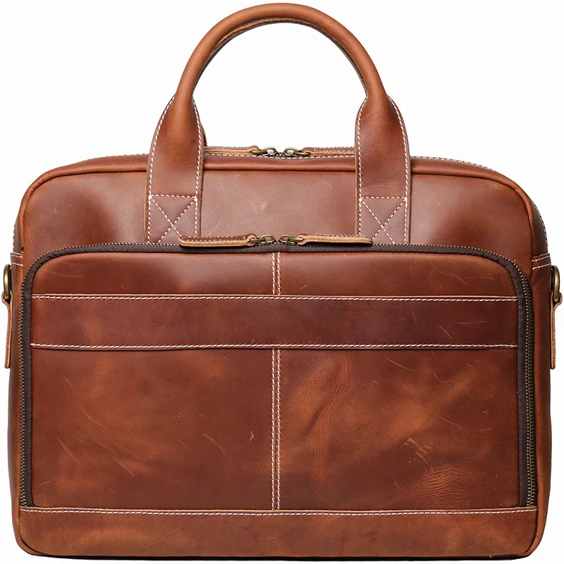 Luxury Genuine Leather Handbag for Men Travel Briefcase Male 15.6 inch Laptop Bag Mens Real Cowhide Shoulder
Luxury Genuine Leather Handbag for Men Travel Briefcase Male 15.6 inch Laptop Bag Mens Real Cowhide Shoulder