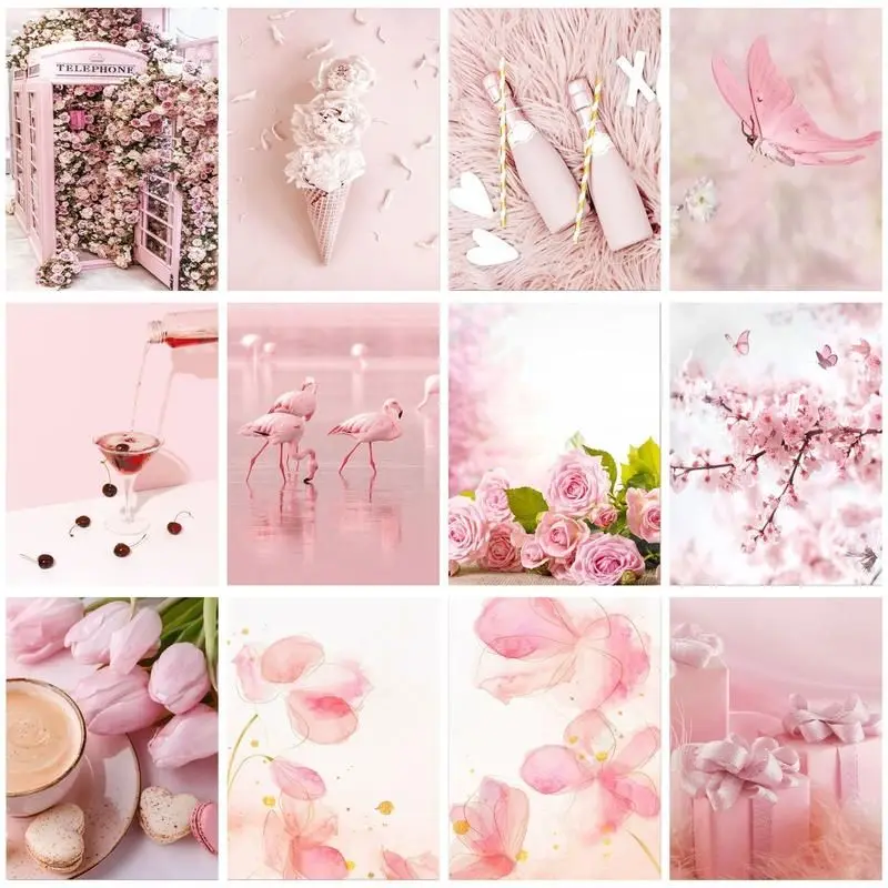 CHENISTORY Painting By Number Pink Landscape Kits Drawing On Canvas Pictures By Number DIY Frame HandPainted Home Decor 
CHENISTORY Painting By Number Pink Landscape Kits Drawing On Canvas Pictures By Number DIY Frame HandPainted Home Decor