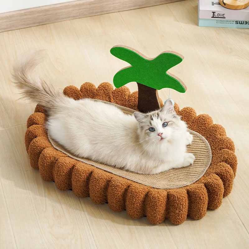 Coconut Tree Cat Scratching Bowl with Hemp Mat, Cartoon Design, Durable and Scratch-Resistant, Fresh and Simple Style Cat Toy
Coconut Tree Cat Scratching Bowl with Hemp Mat, Cartoon Design, Durable and Scratch-Resistant, Fresh and Simple Style Cat Toy