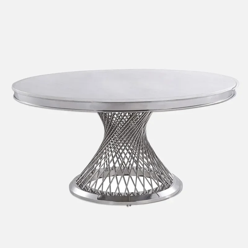 luxury marble round dining table, stainless steel wedding table high-end European round dining table
luxury marble round dining table, stainless steel wedding table high-end European round dining table