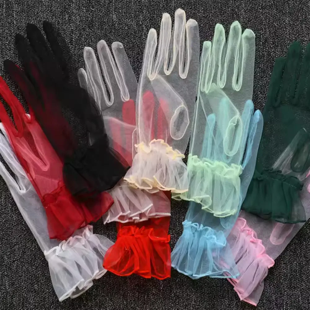 Женские короткие тюлевые перчатки, летние свадебные белые, черные элегантные перчатки, эластичные кружевные варежки с длинными пальцами, сетчатые прозрачные перчатки
Женские короткие тюлевые перчатки, летние свадебные белые, черные элегантные перчатки, эластичные кружевные варежки с длинными пальцами, сетчатые прозрачные перчатки