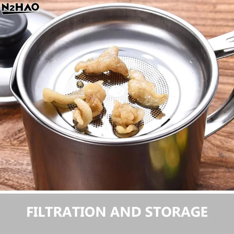 Stainless Steel Oil Filter Pot Kitchen Oil Container Can With Fine Mesh Strainer For Home Kitchen Frying Oil Storage Reuse
Stainless Steel Oil Filter Pot Kitchen Oil Container Can With Fine Mesh Strainer For Home Kitchen Frying Oil Storage Reuse