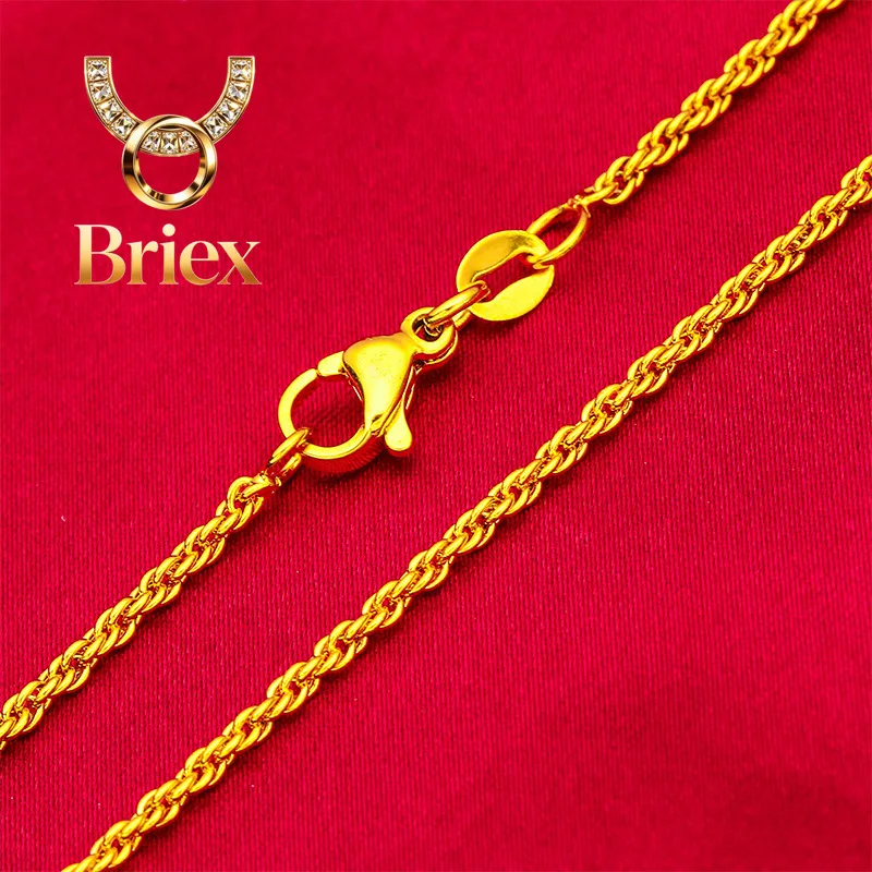 Briex Jewelry Women's Luxury Delicate AU999 24K Gold Braided Chain! Lobster Clasp, Flattering for Turtleneck/Business Wear
Briex Jewelry Women's Luxury Delicate AU999 24K Gold Braided Chain! Lobster Clasp, Flattering for Turtleneck/Business Wear