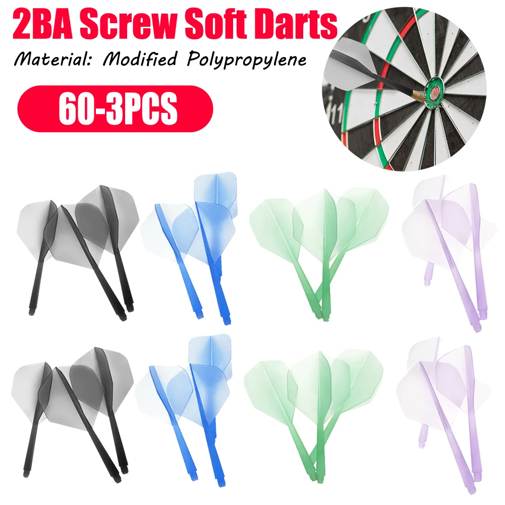 60-3 шт. 2BA пластиковые прозрачные дротики с мягкими лопастями и стержнями, с защитой от падения, интегрированный хвост, профессиональные дротики
60-3 шт. 2BA пластиковые прозрачные дротики с мягкими лопастями и стержнями, с защитой от падения, интегрированный хвост, профессиональные дротики