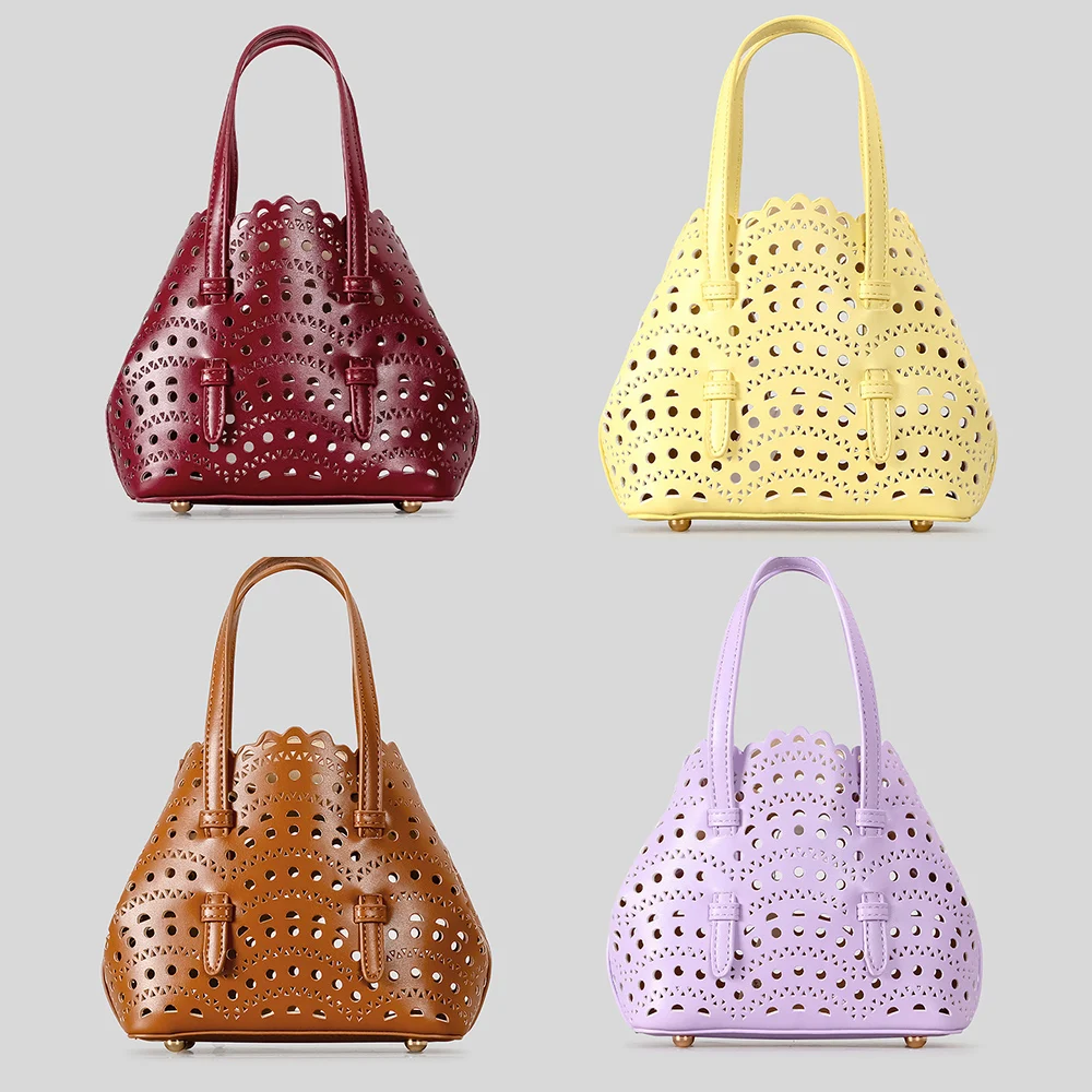 Women Luxury Hollow Rubbed Pattern Tote Handbag Summer Black White Trendy Wave Designer Brand Shoulder Leather Small Bag Replica
Women Luxury Hollow Rubbed Pattern Tote Handbag Summer Black White Trendy Wave Designer Brand Shoulder Leather Small Bag Replica