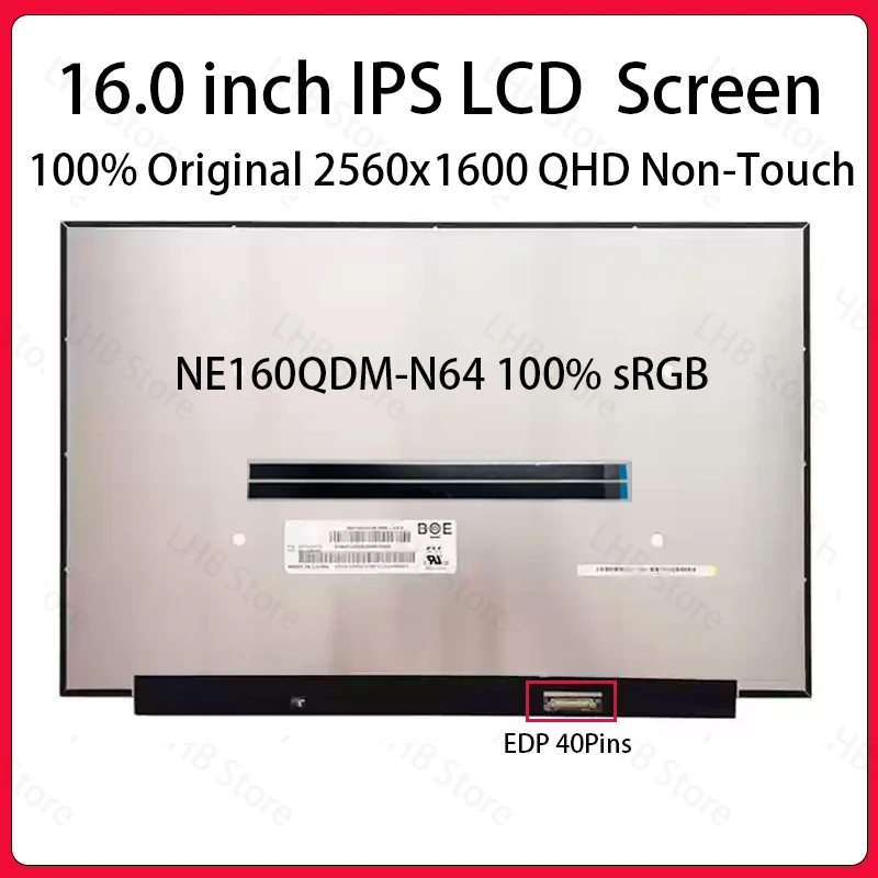 16" Laptop LCD Screen NE160QDM-N63 MNG007DA1-4 B160QAN02.W For Lenovo ThinkBook 16p G2 Display Matrix Panel 2560x1600 Non-Touch
16" Laptop LCD Screen NE160QDM-N63 MNG007DA1-4 B160QAN02.W For Lenovo ThinkBook 16p G2 Display Matrix Panel 2560x1600 Non-Touch