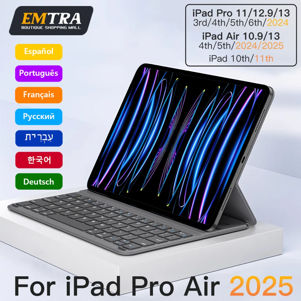 Магнитная клавиатура Magic Keyboard для iPad 11th 2025 Air 13in 11in Bluetooth-клавиатура Беспроводная для iPad Air 4 5 6 7 Pro 11 12.9 Чехол-подставка
Магнитная клавиатура Magic Keyboard для iPad 11th 2025 Air 13in 11in Bluetooth-клавиатура Беспроводная для iPad Air 4 5 6 7 Pro 11 12.9 Чехол-подставка