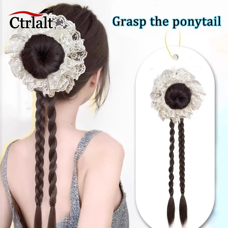 Hair Bow High-tied Ponytail Synthetic Double Twist Long Braid Hair Accessories Sweet Claw Ponytail Wig for Women
Hair Bow High-tied Ponytail Synthetic Double Twist Long Braid Hair Accessories Sweet Claw Ponytail Wig for Women