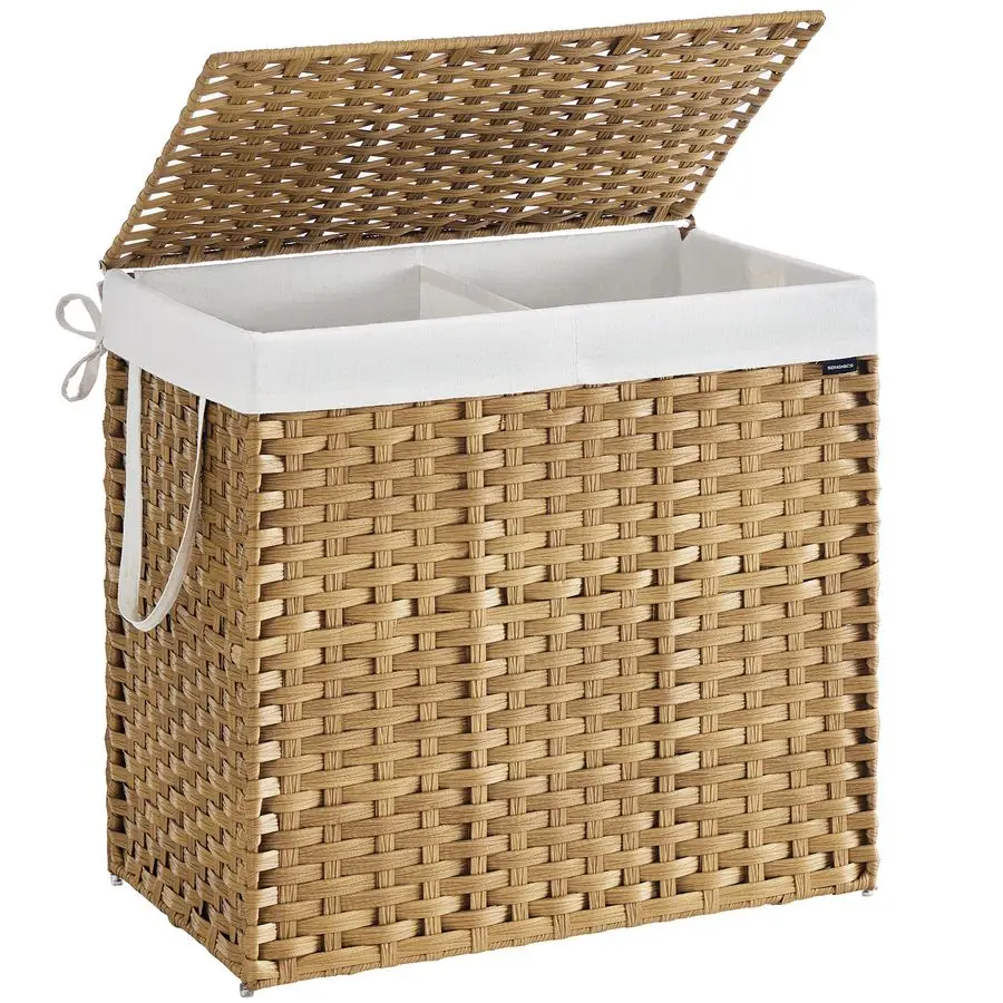 Laundry Hamper with Lid, 42.3 Gallon 160 L Synthetic Rattan Clothes Laundry Basket with Lid and Handles, Foldable, Removable Lin
Laundry Hamper with Lid, 42.3 Gallon 160 L Synthetic Rattan Clothes Laundry Basket with Lid and Handles, Foldable, Removable Lin