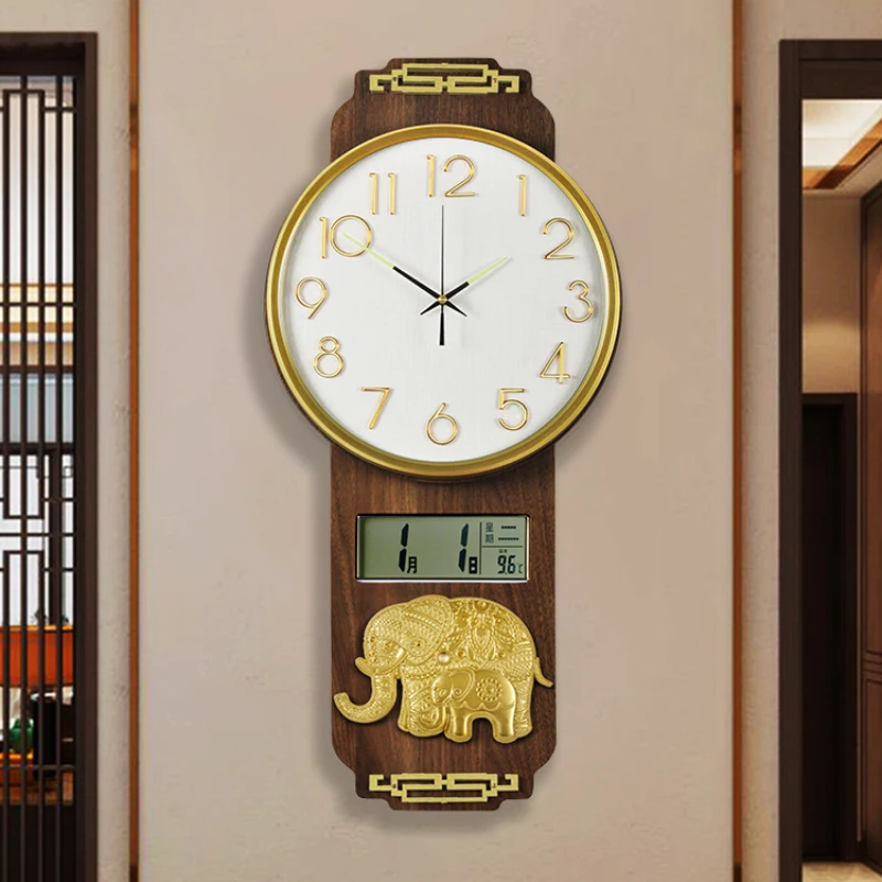 Wall clock: Chinese wooden living roomPerpetual calendar wall clockModern creative fashion artist: Hang the watch when hanging
Wall clock: Chinese wooden living roomPerpetual calendar wall clockModern creative fashion artist: Hang the watch when hanging