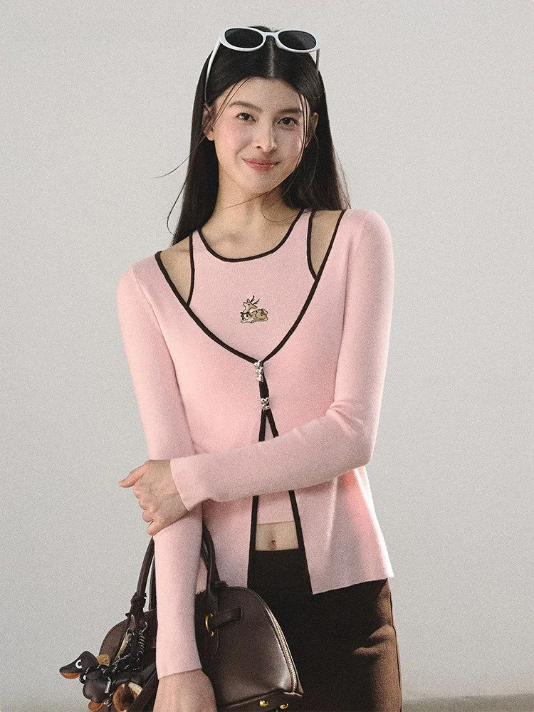 Lulusmiracle Pink Wool Blend V-neck Slim Fit Knitted Top Women's Fashion Soft Polyester Acrylic Wool Blend Long Sleeve Cardigan
Lulusmiracle Pink Wool Blend V-neck Slim Fit Knitted Top Women's Fashion Soft Polyester Acrylic Wool Blend Long Sleeve Cardigan