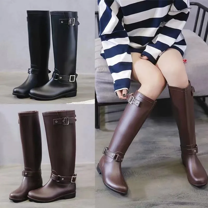 Women's Fashionable Rain Boots High-Tube Motorcycle Boots Waterproof Non-Slip Increased Height Long Tube Water Shoes
Women's Fashionable Rain Boots High-Tube Motorcycle Boots Waterproof Non-Slip Increased Height Long Tube Water Shoes