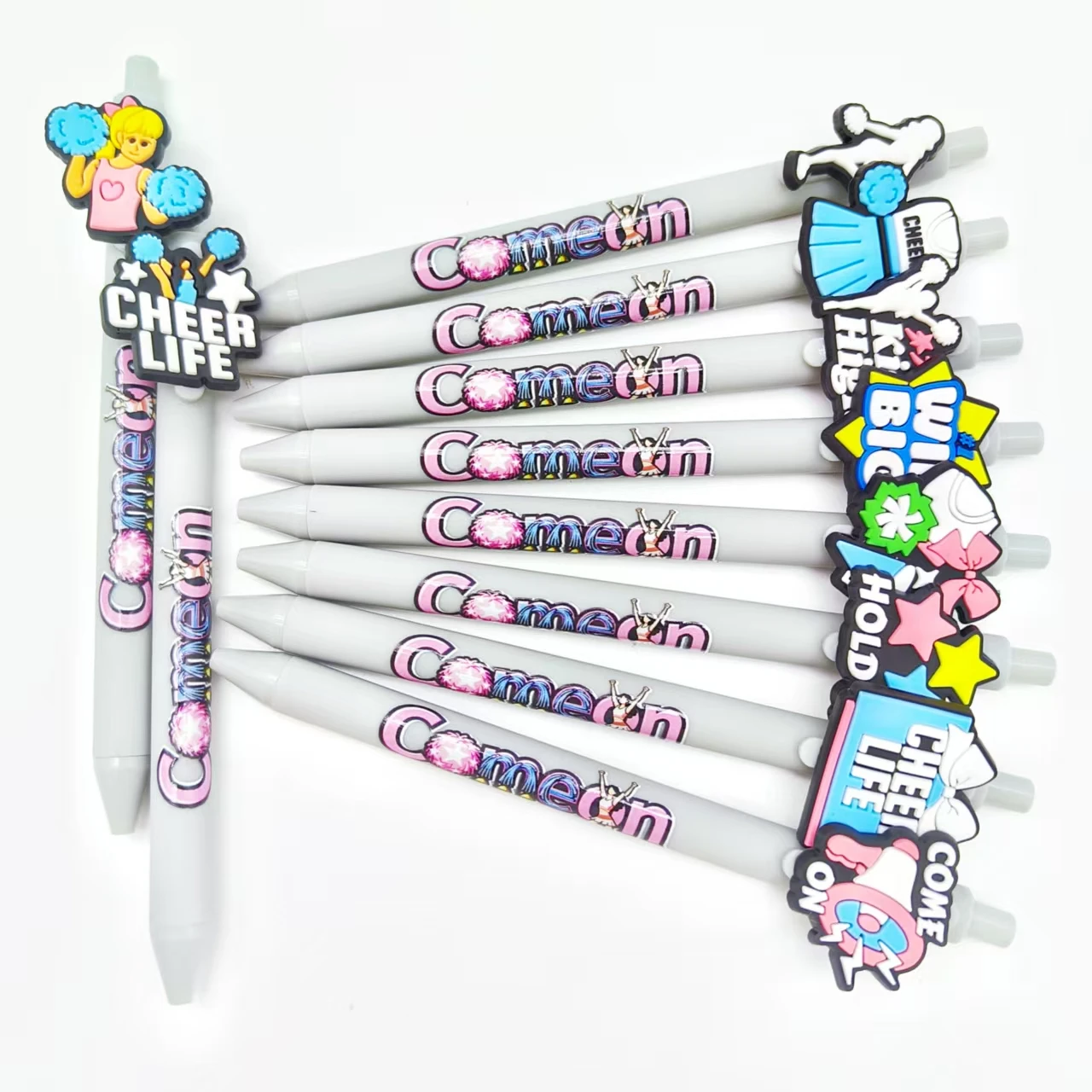 10 шт./15 шт., шариковая ручка с тематическим принтом для черлидинга, светло-серая серия, канцелярские принадлежности, подарок, офисная гелевая ручка
10 шт./15 шт., шариковая ручка с тематическим принтом для черлидинга, светло-серая серия, канцелярские принадлежности, подарок, офисная гелевая ручка