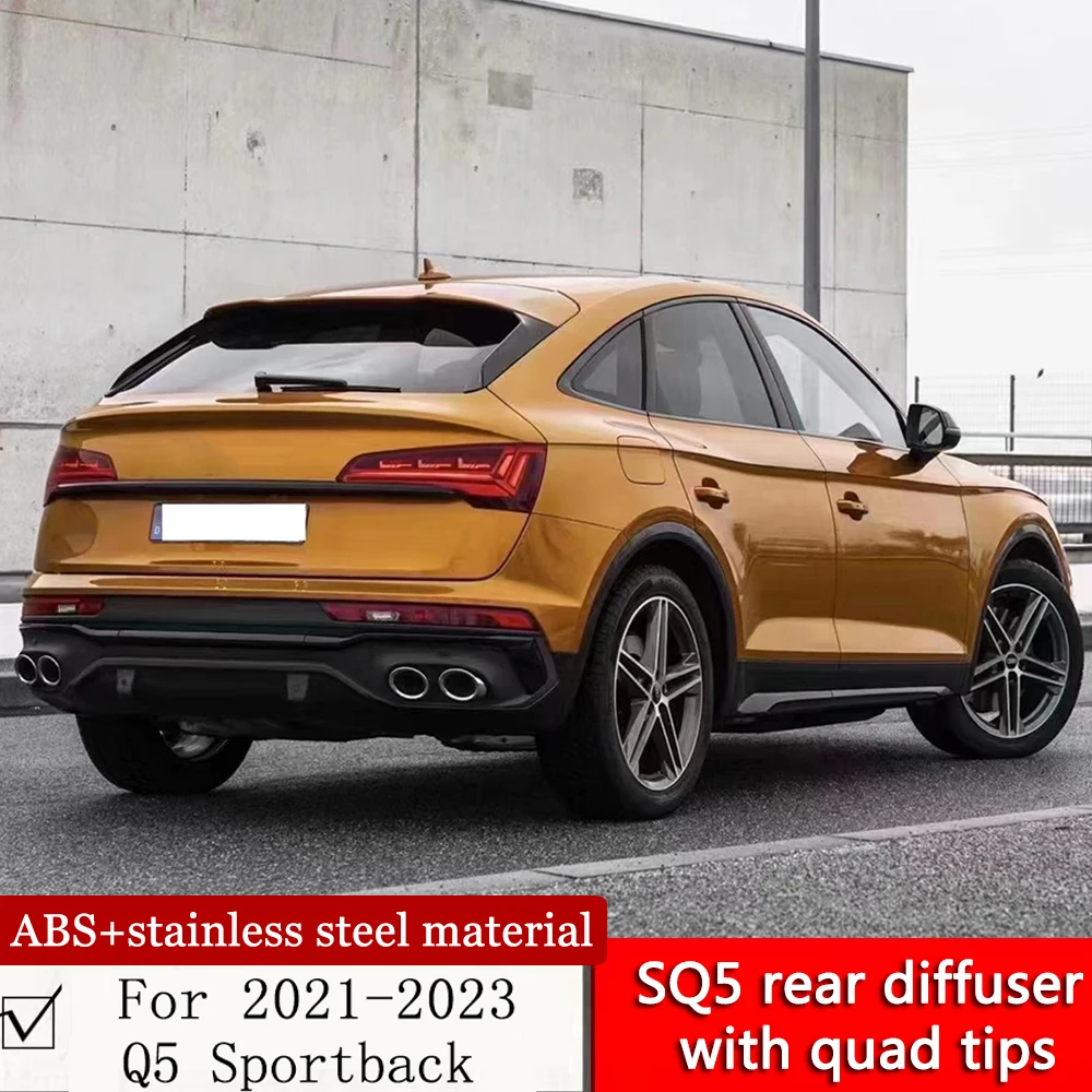 For Q5 Sportback modificantion SQ5 rear diffuser with quad tips racing version rear lip exhalation of tail throat sport kit
For Q5 Sportback modificantion SQ5 rear diffuser with quad tips racing version rear lip exhalation of tail throat sport kit