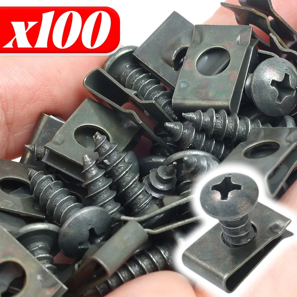 Army Green Metal Screws Fastener Clips Car Truck Modification Parts Mixed Pack Rustproof Self-Tapping Screw U-Shaped Clamp Kit
Army Green Metal Screws Fastener Clips Car Truck Modification Parts Mixed Pack Rustproof Self-Tapping Screw U-Shaped Clamp Kit