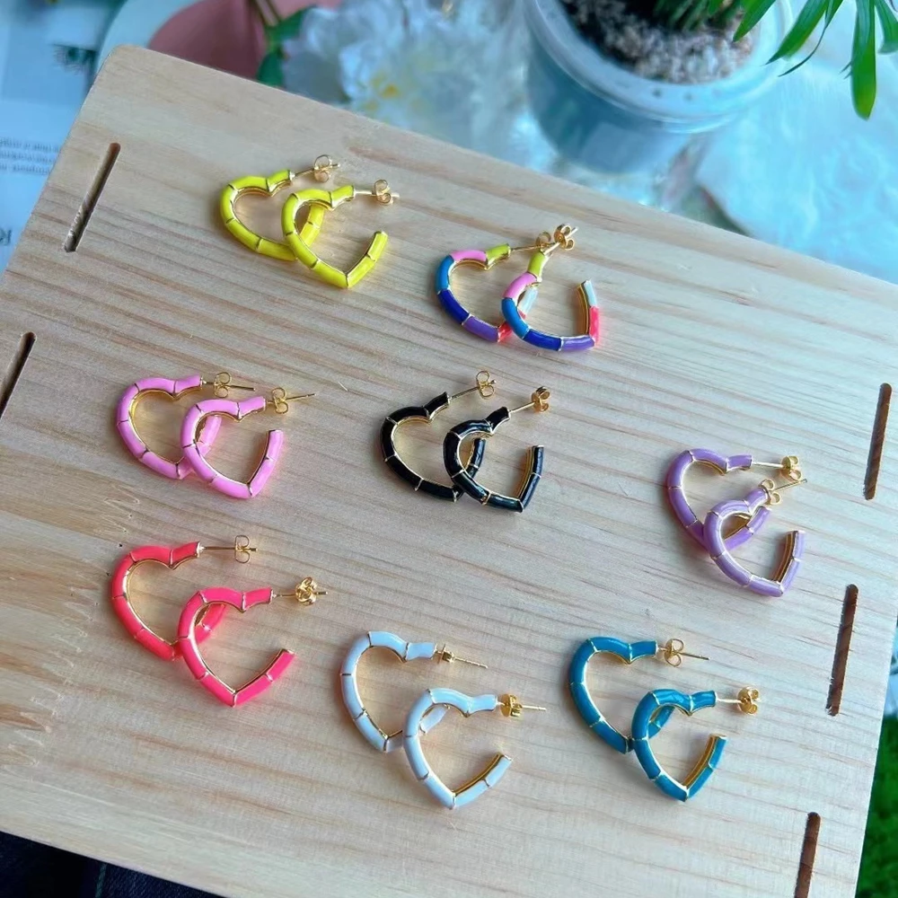 5Pairs, Brighten Color Rainbow Enamel Heart Stud Earrings For Women Girl Friend Lady Woman Jewelry Gifts 
5Pairs, Brighten Color Rainbow Enamel Heart Stud Earrings For Women Girl Friend Lady Woman Jewelry Gifts