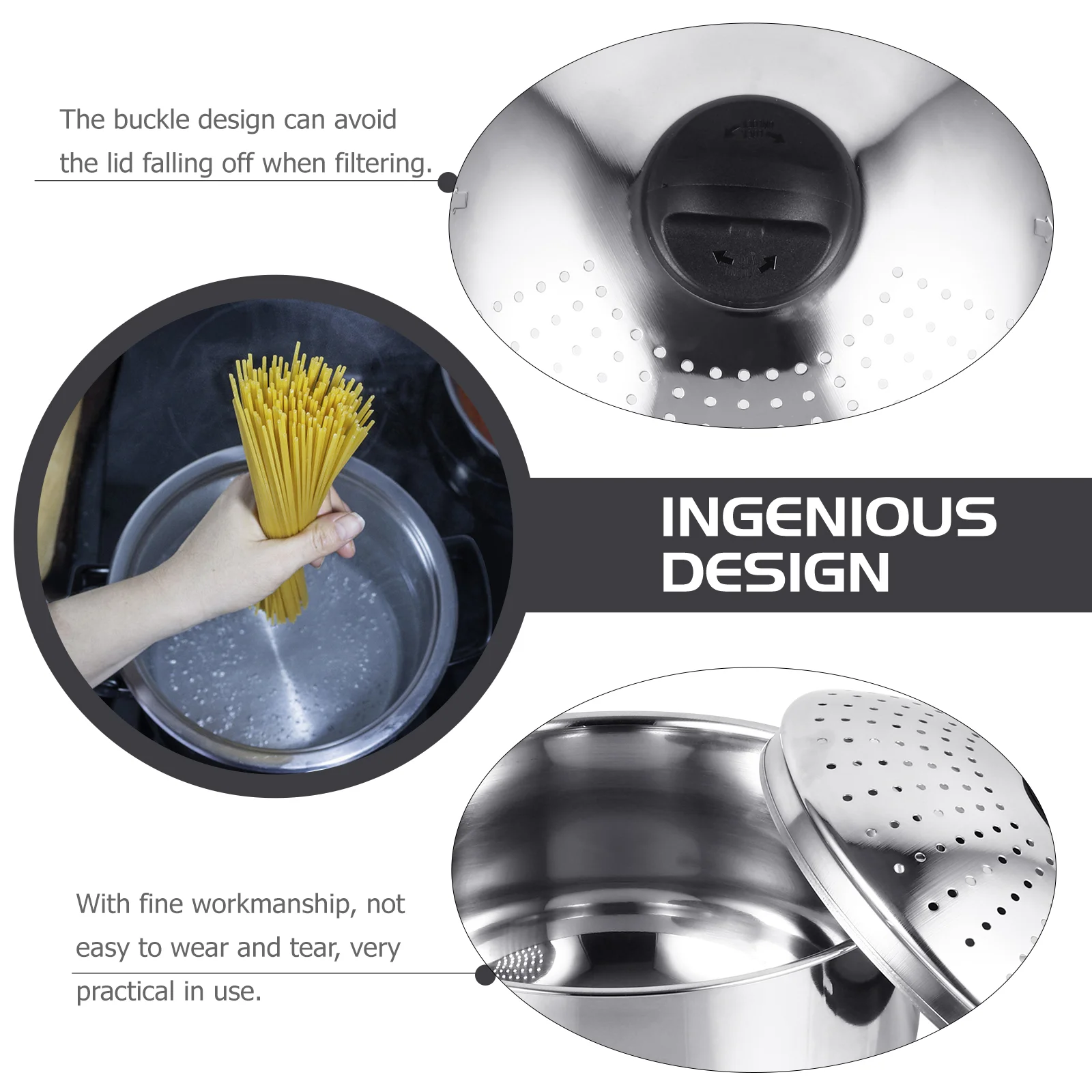 Pasta Pot with Strainer Lid Soup Induction Cooker Non-stick Cooking Utensil Noodle
Pasta Pot with Strainer Lid Soup Induction Cooker Non-stick Cooking Utensil Noodle