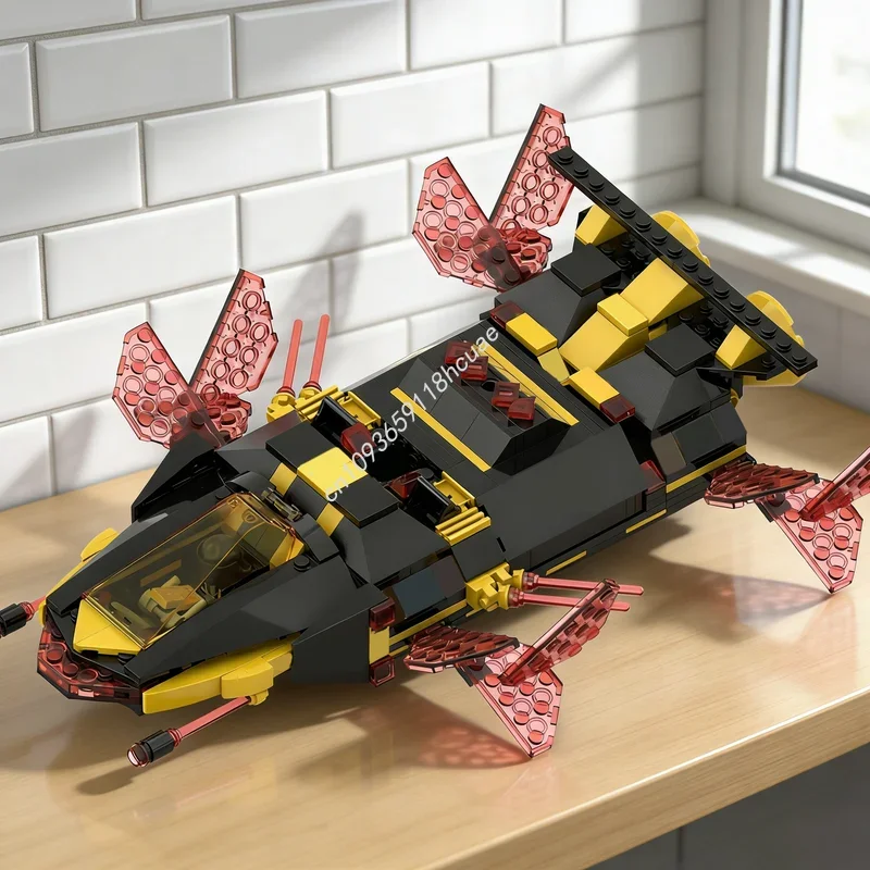441pcs MOC Black Racing Space Blacktron I Model Building Blocks Construction Festival Gift DIY Toys Creative Education Idea
441pcs MOC Black Racing Space Blacktron I Model Building Blocks Construction Festival Gift DIY Toys Creative Education Idea