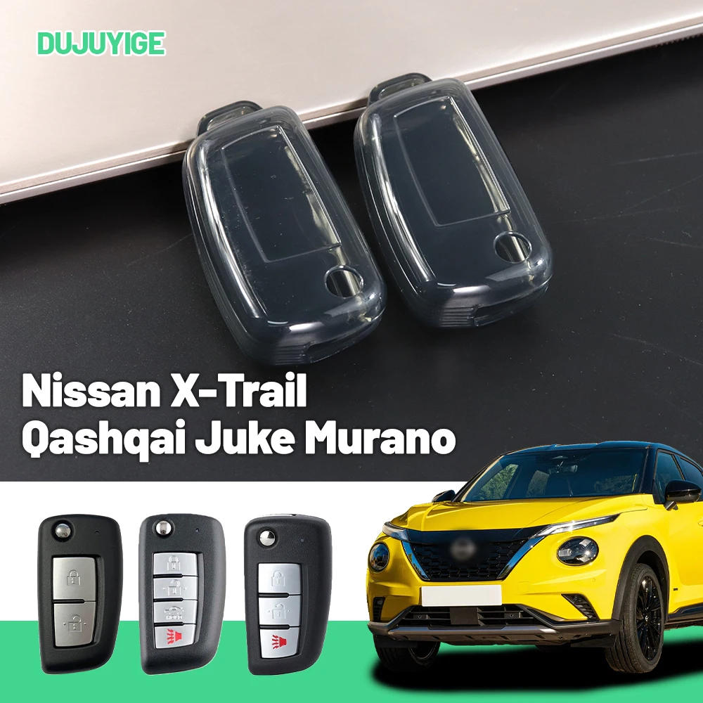 Clear TPU Car Key Case For Nissan X-Trail Qashqai Juke Murano Micra Key Fob Cover Protector Shell Auto Accessories
Clear TPU Car Key Case For Nissan X-Trail Qashqai Juke Murano Micra Key Fob Cover Protector Shell Auto Accessories