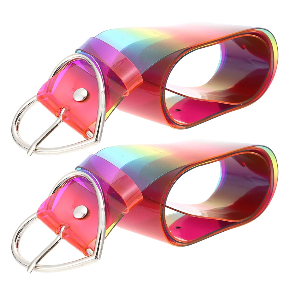 2Pcs Rainbow Color PVC Heart Buckle Transparent Waist Belt Women Cute Punk Belt for Dress Waistband Jeans Belts for Dresses
2Pcs Rainbow Color PVC Heart Buckle Transparent Waist Belt Women Cute Punk Belt for Dress Waistband Jeans Belts for Dresses