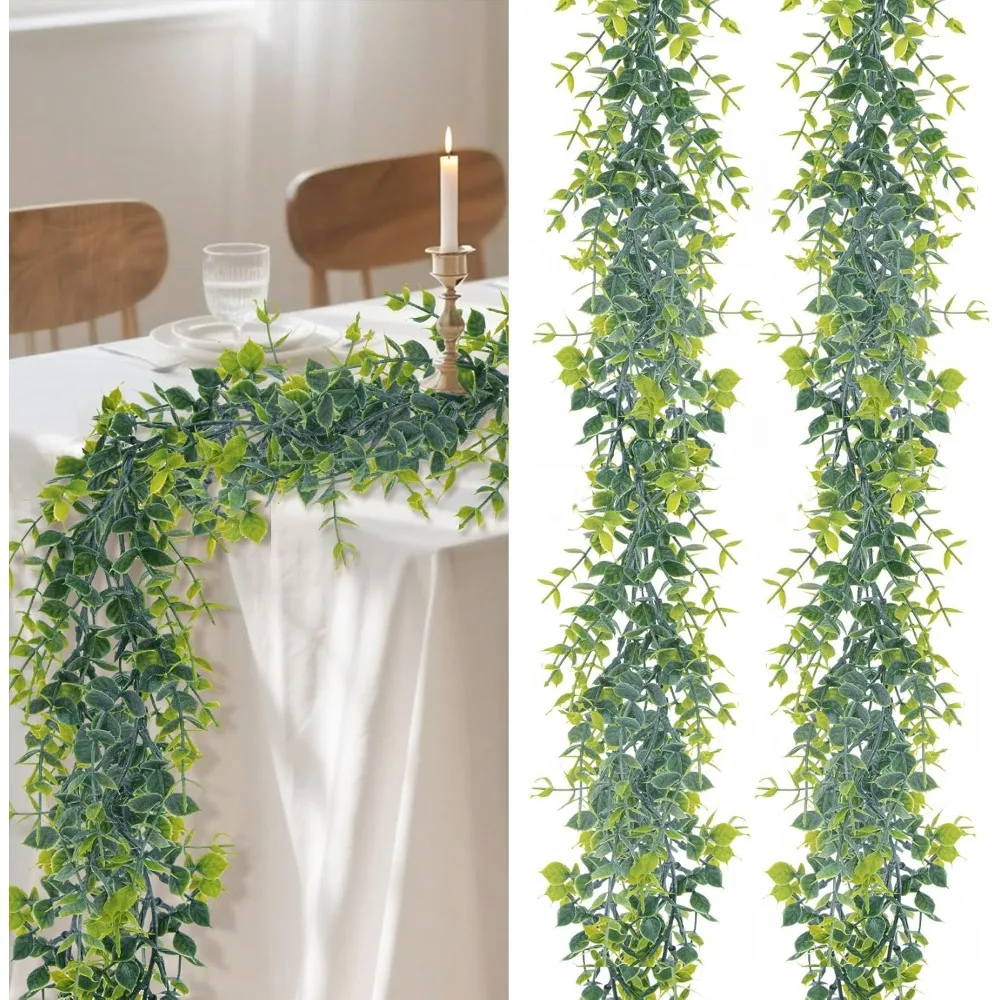 2 Pcs Eucalyptus Garland - Artificial Eucalyptus Vines Garlands Artificial Greenery Garland for Decoration Green Fake Vines for Wedding Backdrop Fireplace Wall Table Porch Staircase Decor
2 Pcs Eucalyptus Garland - Artificial Eucalyptus Vines Garlands Artificial Greenery Garland for Decoration Green Fake Vines for Wedding Backdrop Fireplace Wall Table Porch Staircase Decor
