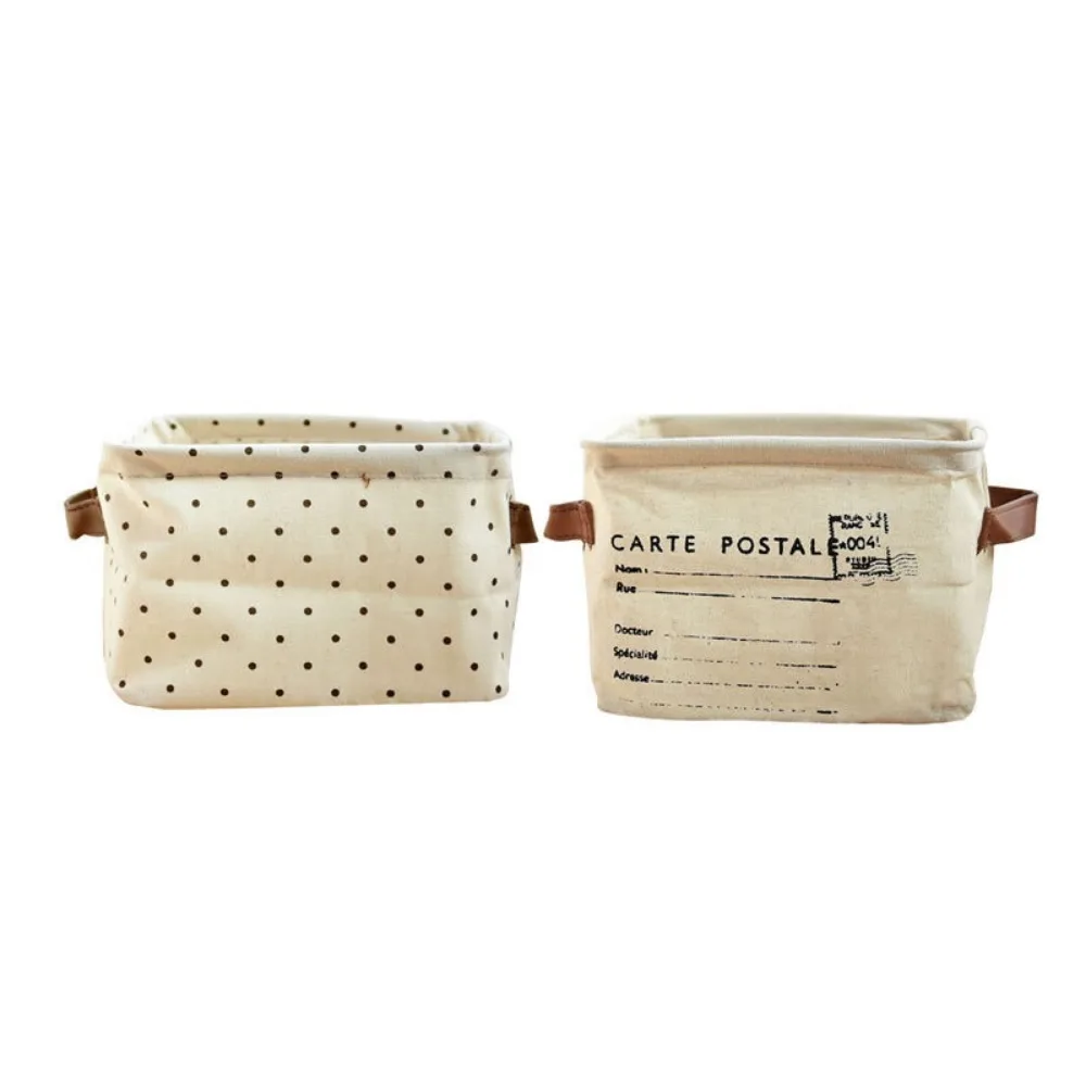 Small Foldable Canvas Storage Basket With Handle Cotton And Linen Desktop Storage Box Small Fresh Waterproof Storage Basket 1PC
Small Foldable Canvas Storage Basket With Handle Cotton And Linen Desktop Storage Box Small Fresh Waterproof Storage Basket 1PC