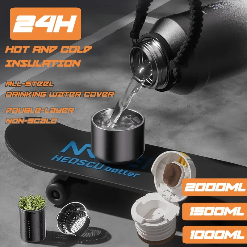 2.0L Thermal Water Bottle Keep Cold and Hot Water Bottle Thermos for Tea Coffee Vacuum Flasks Stainless Steel Thermos Bottle
2.0L Thermal Water Bottle Keep Cold and Hot Water Bottle Thermos for Tea Coffee Vacuum Flasks Stainless Steel Thermos Bottle