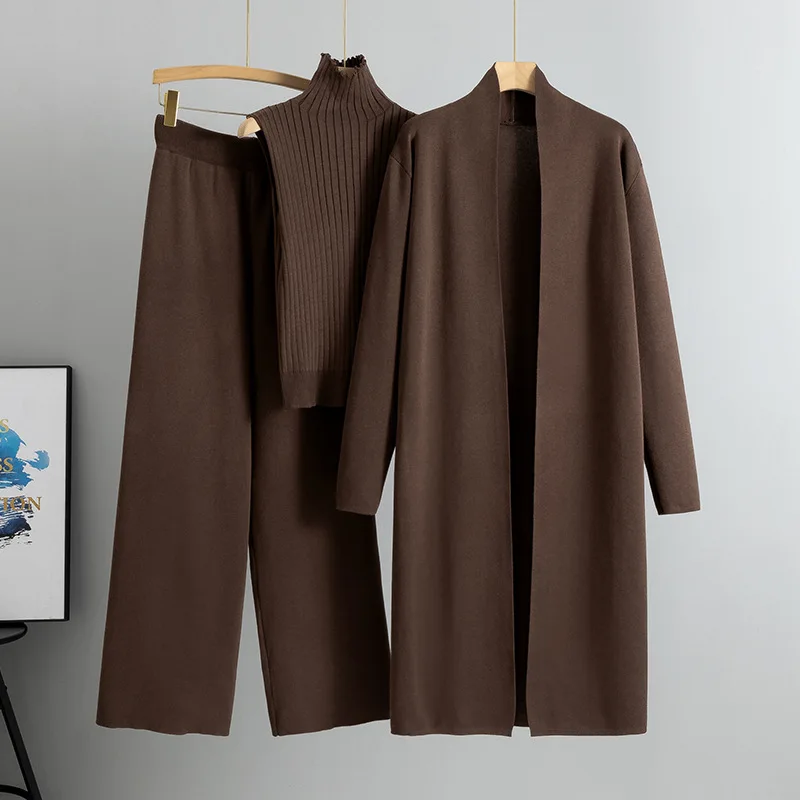 Fashionable Women's Knitted Sweater Three-Piece Set Loose Autumn Winter New Style Comfortable Long Sleeve Casual Outfit
Fashionable Women's Knitted Sweater Three-Piece Set Loose Autumn Winter New Style Comfortable Long Sleeve Casual Outfit