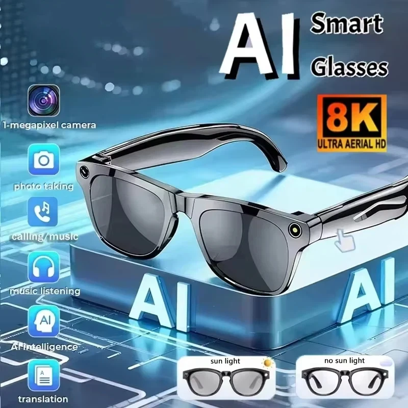 8KHD AI Smart Glasses With 100MP Camera Chat GPT Touch Sport Sunglasses Bluetooth Call Video Music Player For Men Women
8KHD AI Smart Glasses With 100MP Camera Chat GPT Touch Sport Sunglasses Bluetooth Call Video Music Player For Men Women