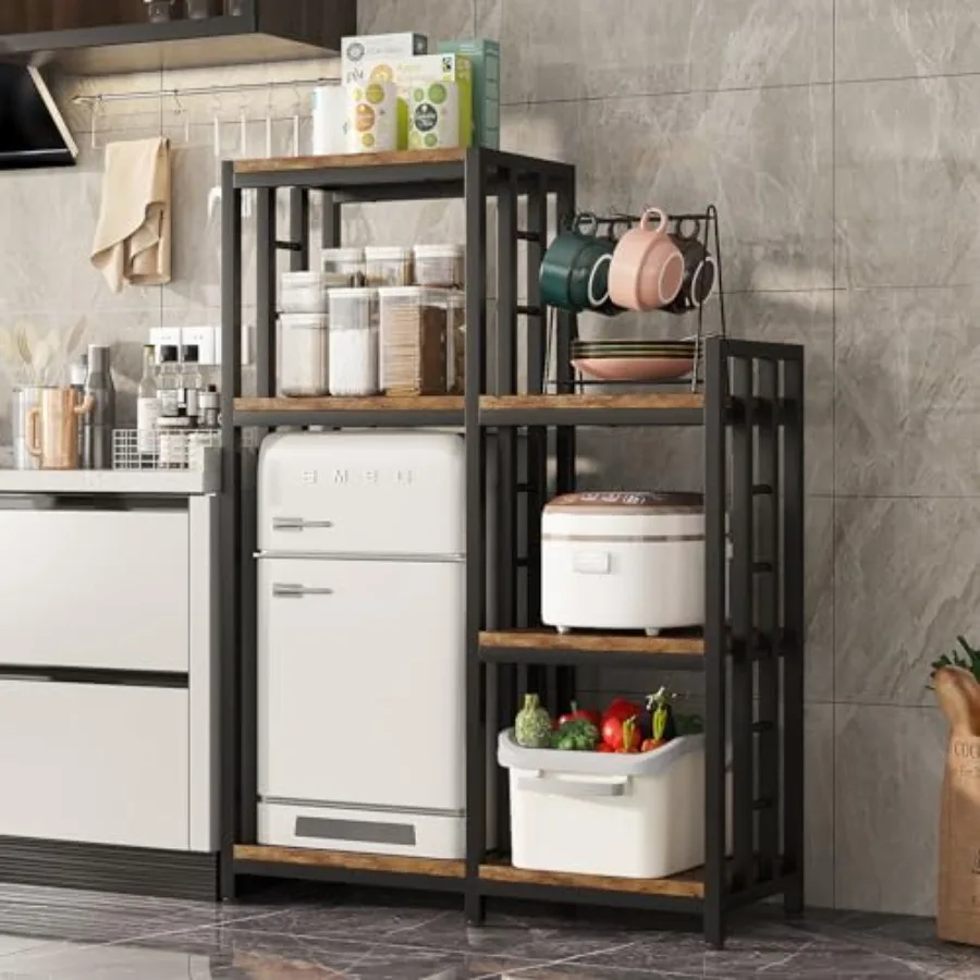 6-Tier Kitchen Bakers Rack Freestanding Mini Fridge Stand Height Adjustable Bakers Rack with Storage Sturdy Microwave Stand wit
6-Tier Kitchen Bakers Rack Freestanding Mini Fridge Stand Height Adjustable Bakers Rack with Storage Sturdy Microwave Stand wit