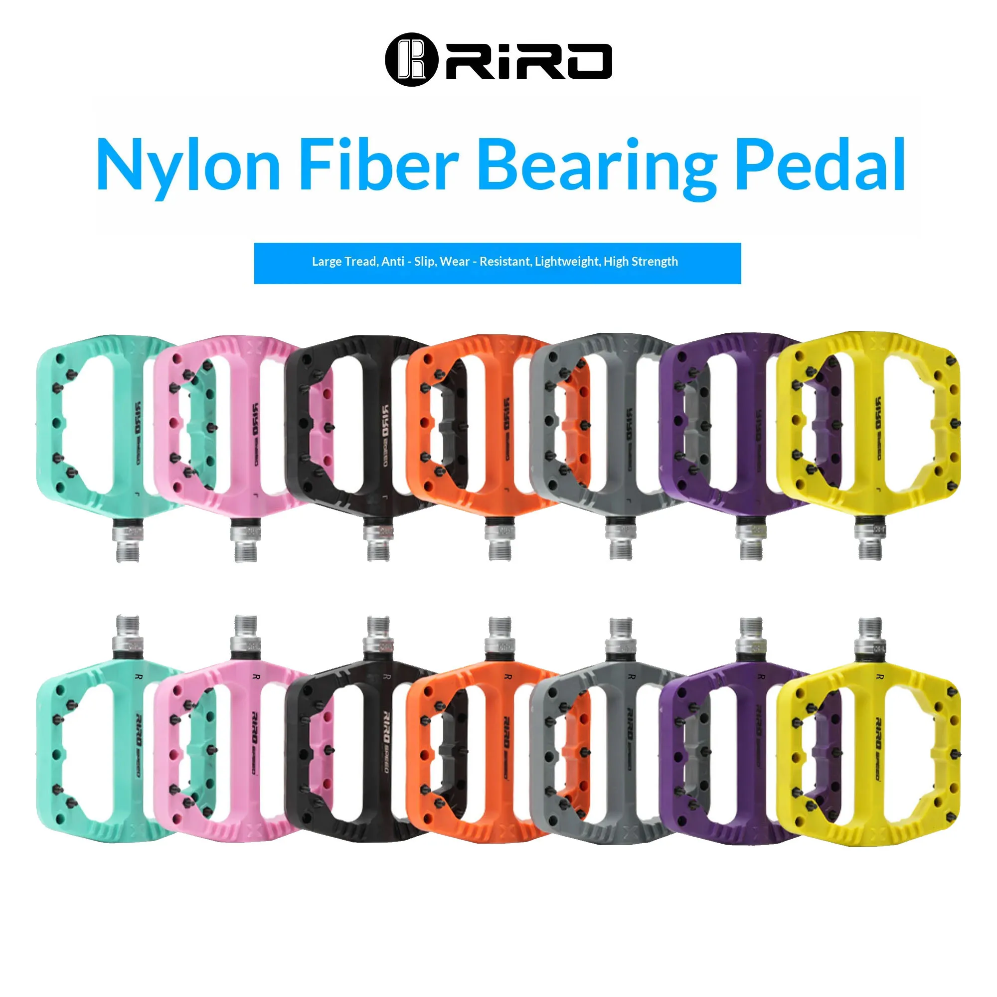 RIRO 9/16" Nylon Fiber MTB Platform Pedal Anti-slip Sealed Bearing Bicycle Pedals for Mountain Bike BMX Cycling Accessories
RIRO 9/16" Nylon Fiber MTB Platform Pedal Anti-slip Sealed Bearing Bicycle Pedals for Mountain Bike BMX Cycling Accessories