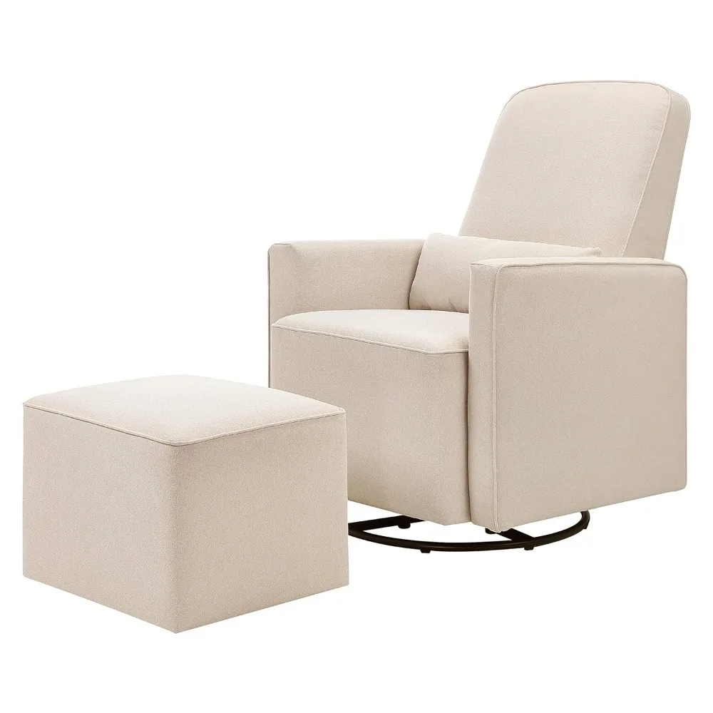 Olive Upholstered Swivel Glider with Bonus Ottoman in Polyester Cream, Greenguard Gold & CertiPUR-US Certified
Olive Upholstered Swivel Glider with Bonus Ottoman in Polyester Cream, Greenguard Gold & CertiPUR-US Certified