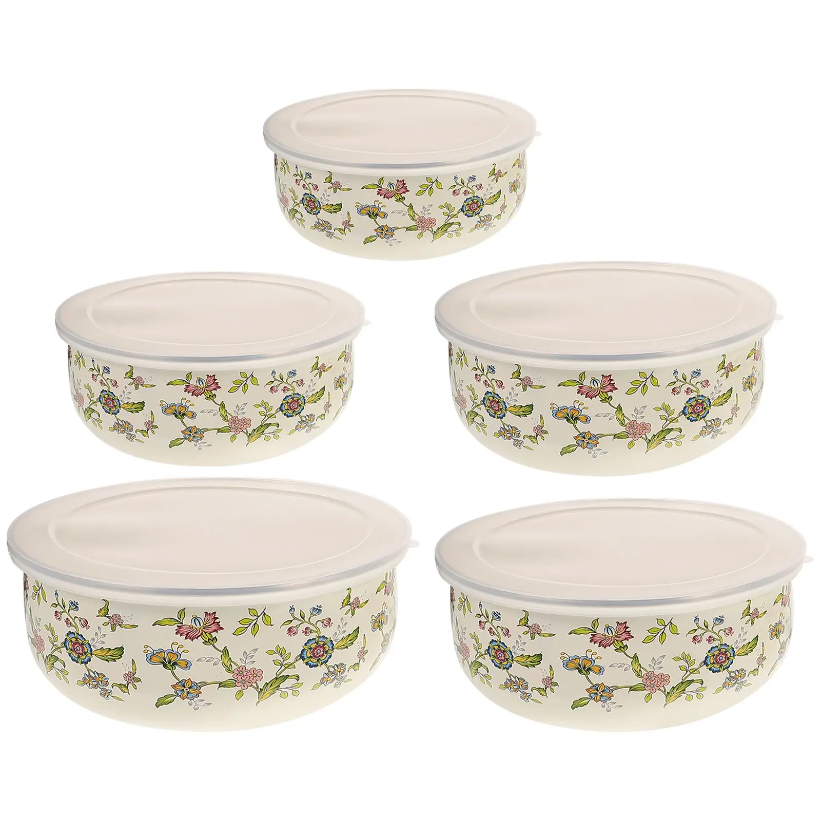 5pcs Red Enamel Fruit Salad Bowls with Lids Thick Bottom Stable Mixing Storage Bowl Set for Kitchen Refrigerator Use
5pcs Red Enamel Fruit Salad Bowls with Lids Thick Bottom Stable Mixing Storage Bowl Set for Kitchen Refrigerator Use