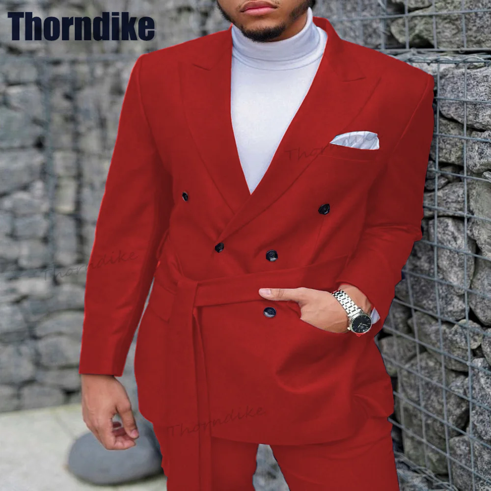 Thorndike Latest High Quality Men Suit 2 Pcs Wedding Groom Prom Suit Double Breasted Suit with Belt Blazer Sets (Blazer+Pants)
Thorndike Latest High Quality Men Suit 2 Pcs Wedding Groom Prom Suit Double Breasted Suit with Belt Blazer Sets (Blazer+Pants)