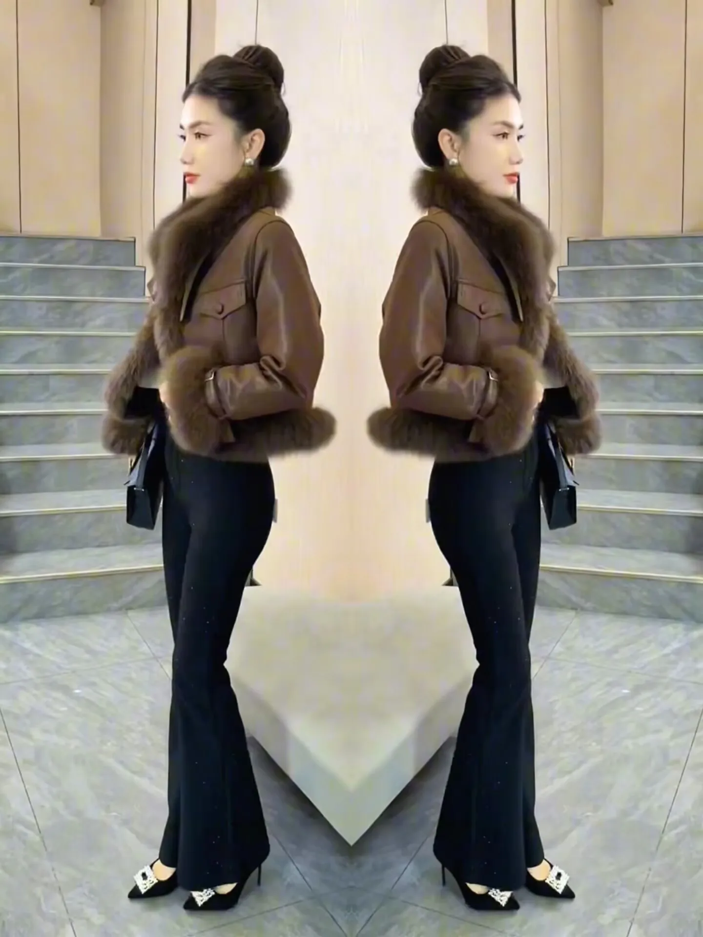 Sli ort Thiened Fur Coat Women's Autumn Winter Faion Versatile High Waist Slimming Top Quali Upper Body
Sli ort Thiened Fur Coat Women's Autumn Winter Faion Versatile High Waist Slimming Top Quali Upper Body