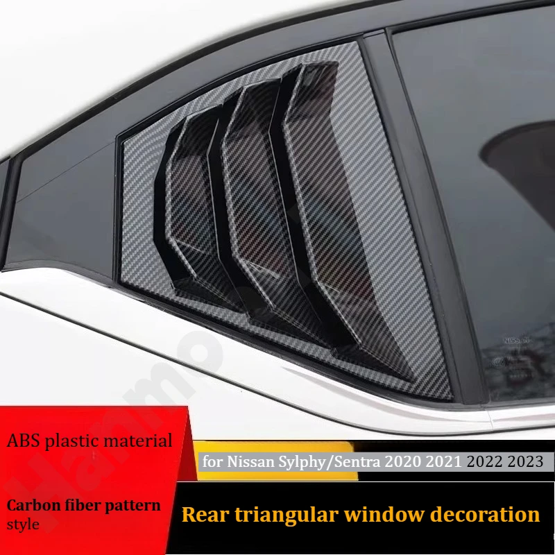 for Nissan Sylphy/Sentra 2020~2023 Rear window louver vent sticker/rearview mirror decorative cover/modification accessories
for Nissan Sylphy/Sentra 2020~2023 Rear window louver vent sticker/rearview mirror decorative cover/modification accessories