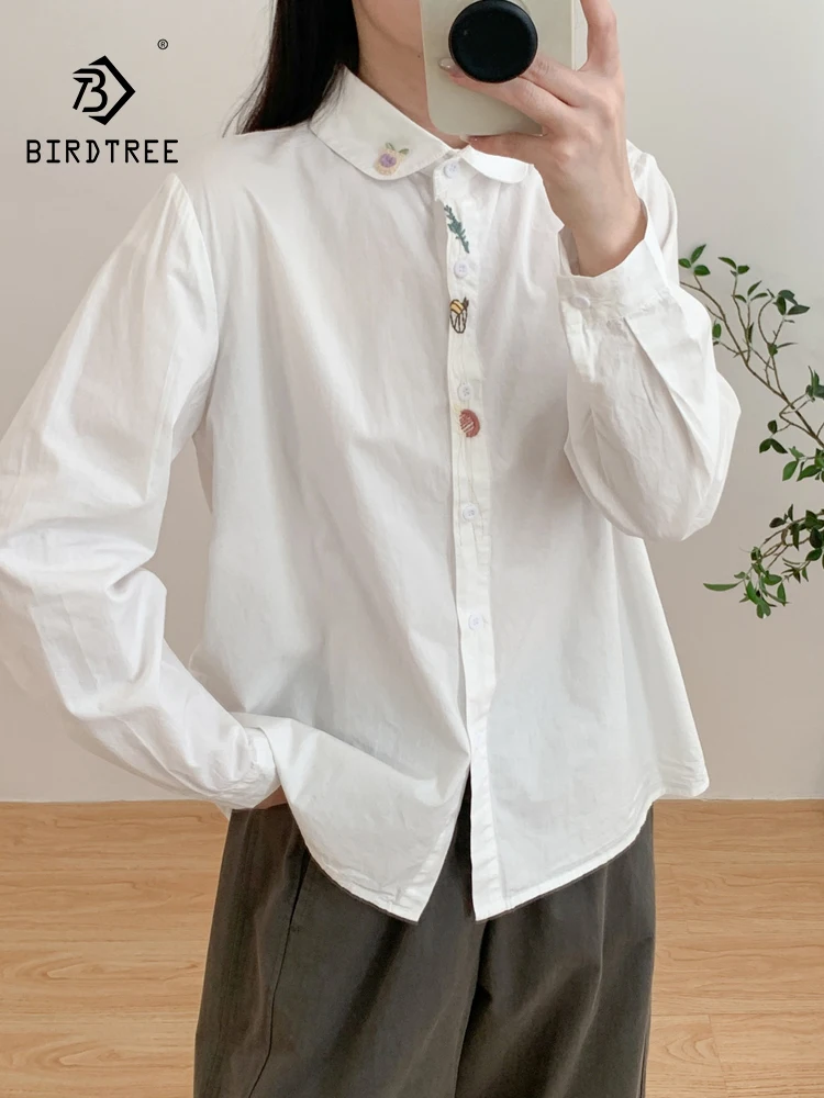 New 2025 Autumn Cotton Long Sleeve Shirt, Women Turn-down Collar Cute Embroidery, Mori Girl Age Reduction Loose Blouse T58986CC
New 2025 Autumn Cotton Long Sleeve Shirt, Women Turn-down Collar Cute Embroidery, Mori Girl Age Reduction Loose Blouse T58986CC