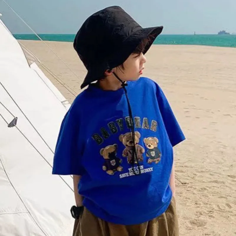 Children's Summer Clothing Boys Short Sleeved T-shirt New Summer Letter Print Children's Half Sleeved Baby Top
Children's Summer Clothing Boys Short Sleeved T-shirt New Summer Letter Print Children's Half Sleeved Baby Top