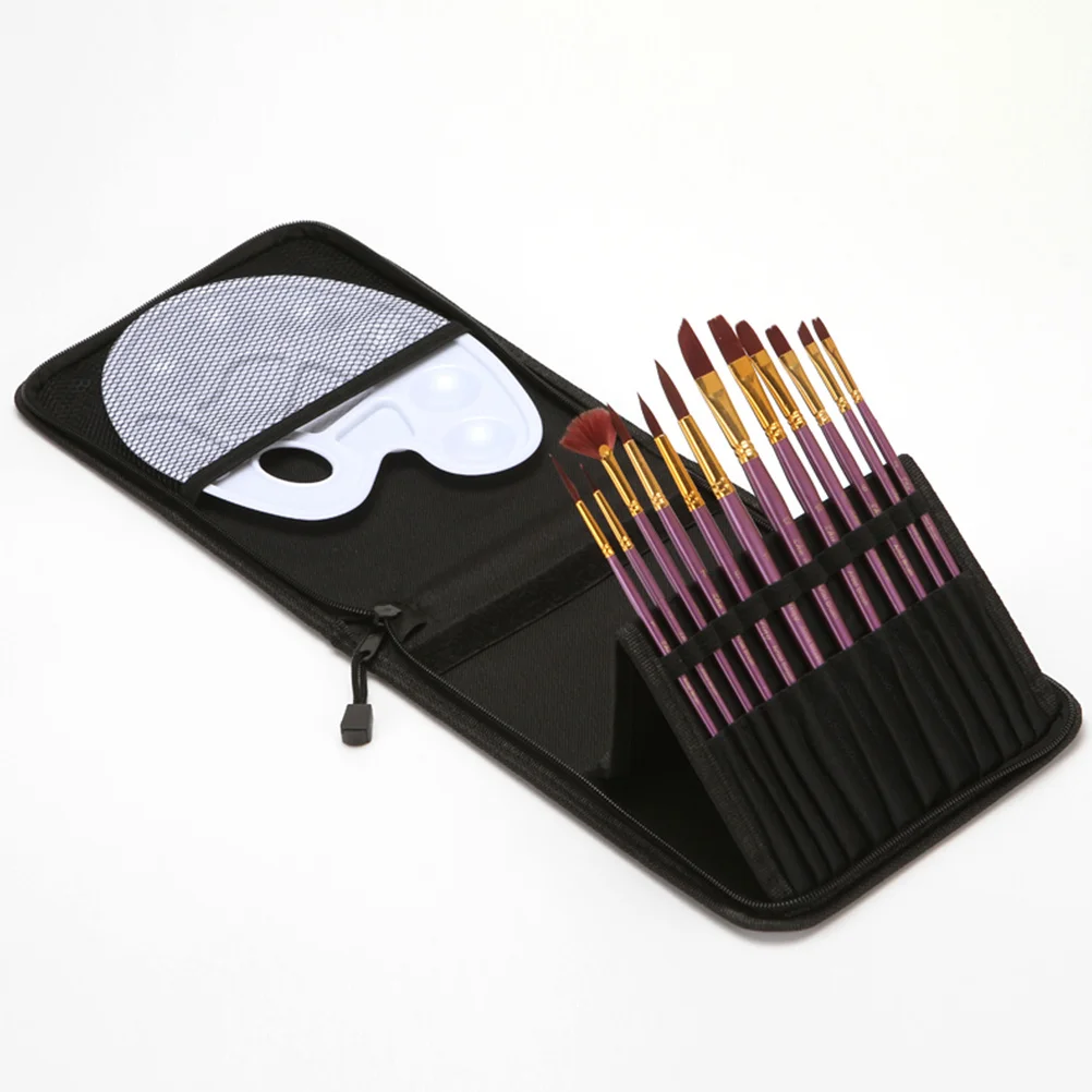 12pcs Nylon Hair Art Paint Brush Painting Tool with Storage Bag for Beginners Professionals Students
12pcs Nylon Hair Art Paint Brush Painting Tool with Storage Bag for Beginners Professionals Students