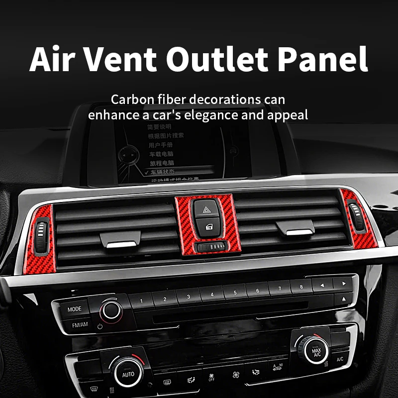 Real Carbon Fiber For BMW F30 F32 F34 (2013-2019) Central Control Air Vent Outlet Trim Sticker, Car Interior Tuning Accessories
Real Carbon Fiber For BMW F30 F32 F34 (2013-2019) Central Control Air Vent Outlet Trim Sticker, Car Interior Tuning Accessories