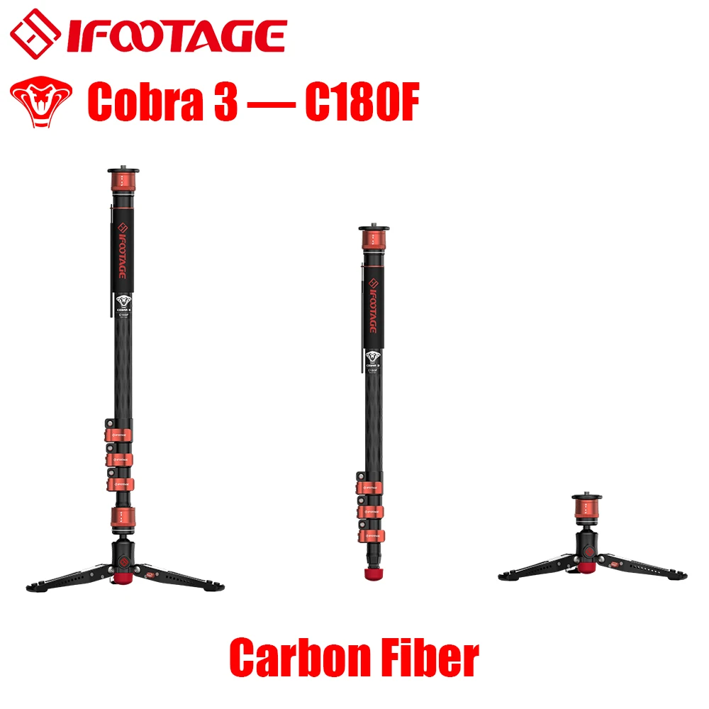 Монопод для камеры IFOOTAGE Cobra 3 C180F, монопод из углеродного волокна 71 дюйм для зеркальных камер, нагрузка 17,6 фунтов
Монопод для камеры IFOOTAGE Cobra 3 C180F, монопод из углеродного волокна 71 дюйм для зеркальных камер, нагрузка 17,6 фунтов