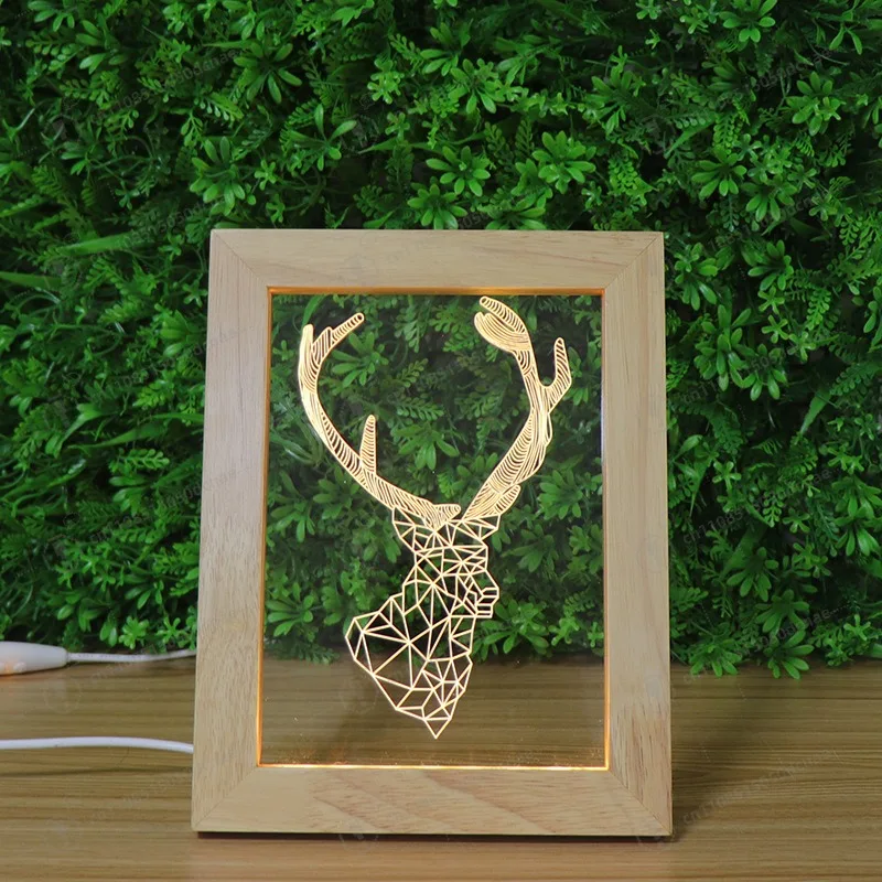 Creative Luminous LED Photo Frame Wooden Night Light Crafts Ornaments 3D Table Lamp Home Souvenirs
Creative Luminous LED Photo Frame Wooden Night Light Crafts Ornaments 3D Table Lamp Home Souvenirs