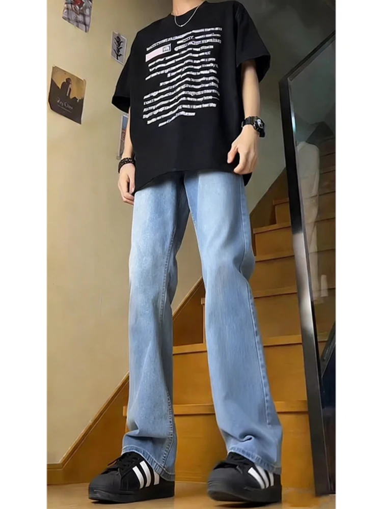 Light Blue Bell Bot Jeans Men's Teenager Tall Slimming American High Street CleanFit Straight Leg Jeans Youth Faion
Light Blue Bell Bot Jeans Men's Teenager Tall Slimming American High Street CleanFit Straight Leg Jeans Youth Faion