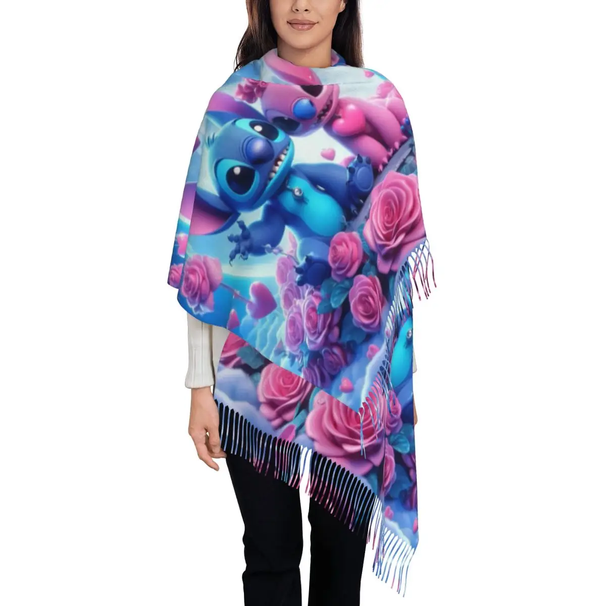 Custom Ladies Long Lilo And Stitch Scarves Women Winter Fall Thick Warm Tassel Shawl Wrap Scarf
Custom Ladies Long Lilo And Stitch Scarves Women Winter Fall Thick Warm Tassel Shawl Wrap Scarf