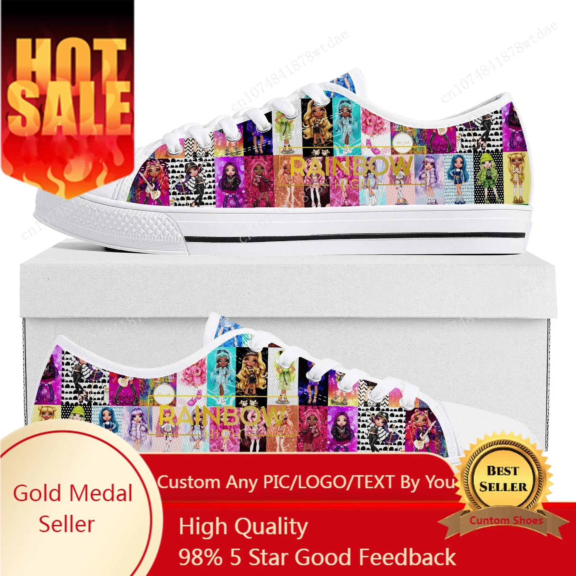 Rainbow High Low Top Sneakers Womens Mens Teenager Fashion High Quality Canvas Sneaker Couple Comics Manga Custom Made Shoes
Rainbow High Low Top Sneakers Womens Mens Teenager Fashion High Quality Canvas Sneaker Couple Comics Manga Custom Made Shoes