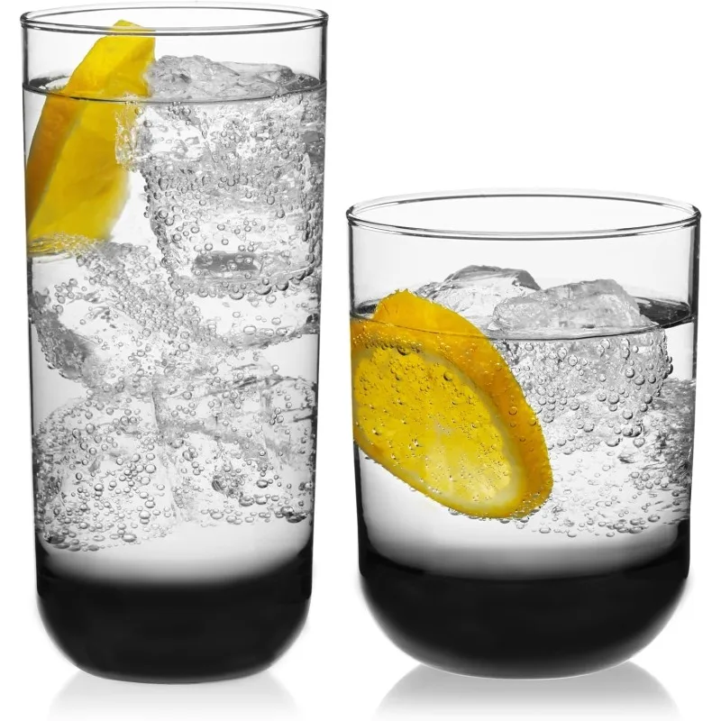 Polaris Tumbler and Rocks Glass Set, Smoke Hue Drinkware Glasses Set, Lead-Free Tall Water Glasses with Modern Clean
Polaris Tumbler and Rocks Glass Set, Smoke Hue Drinkware Glasses Set, Lead-Free Tall Water Glasses with Modern Clean
