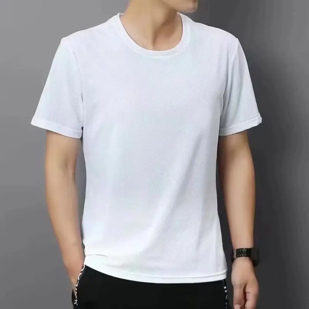 New Round Neck Quick Dry T Shirts Thin Large Size Short Sleeve T-shirt Simple Bottoming Shirt Basic T-shirt for Men Male
New Round Neck Quick Dry T Shirts Thin Large Size Short Sleeve T-shirt Simple Bottoming Shirt Basic T-shirt for Men Male