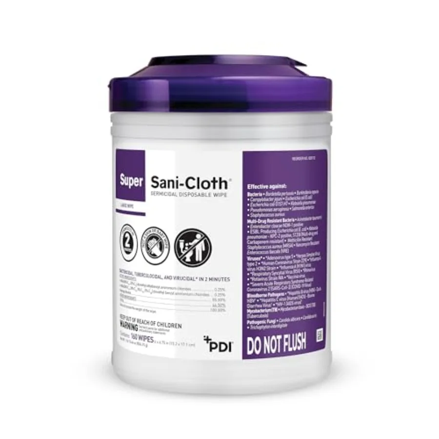 Professional Disposables Surface Disinfectant Super Sani-Cloth Wipes
Professional Disposables Surface Disinfectant Super Sani-Cloth Wipes